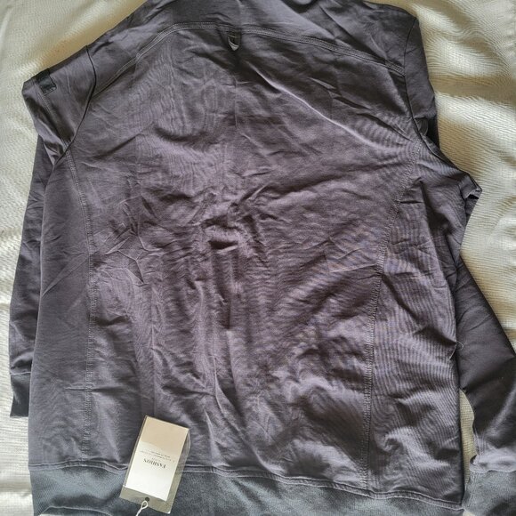 Cozyfit Scrub Jacket with Zipper and Collar - Size XL - Dark Grey - Picture 3 of 4
